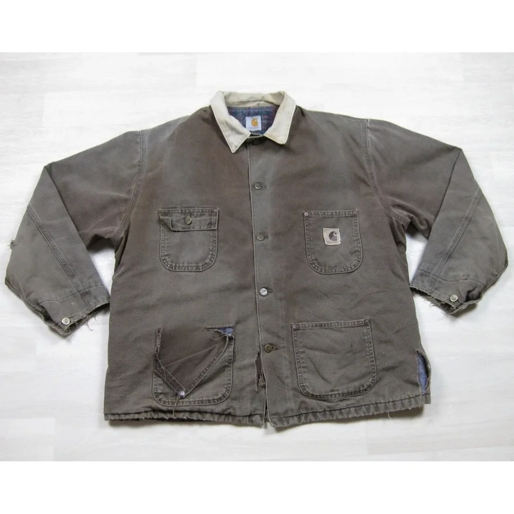 Vintage 90s Carhartt Blanket Lined Chore Coat Men's (2XL) C02 CHT Barn Jacket
